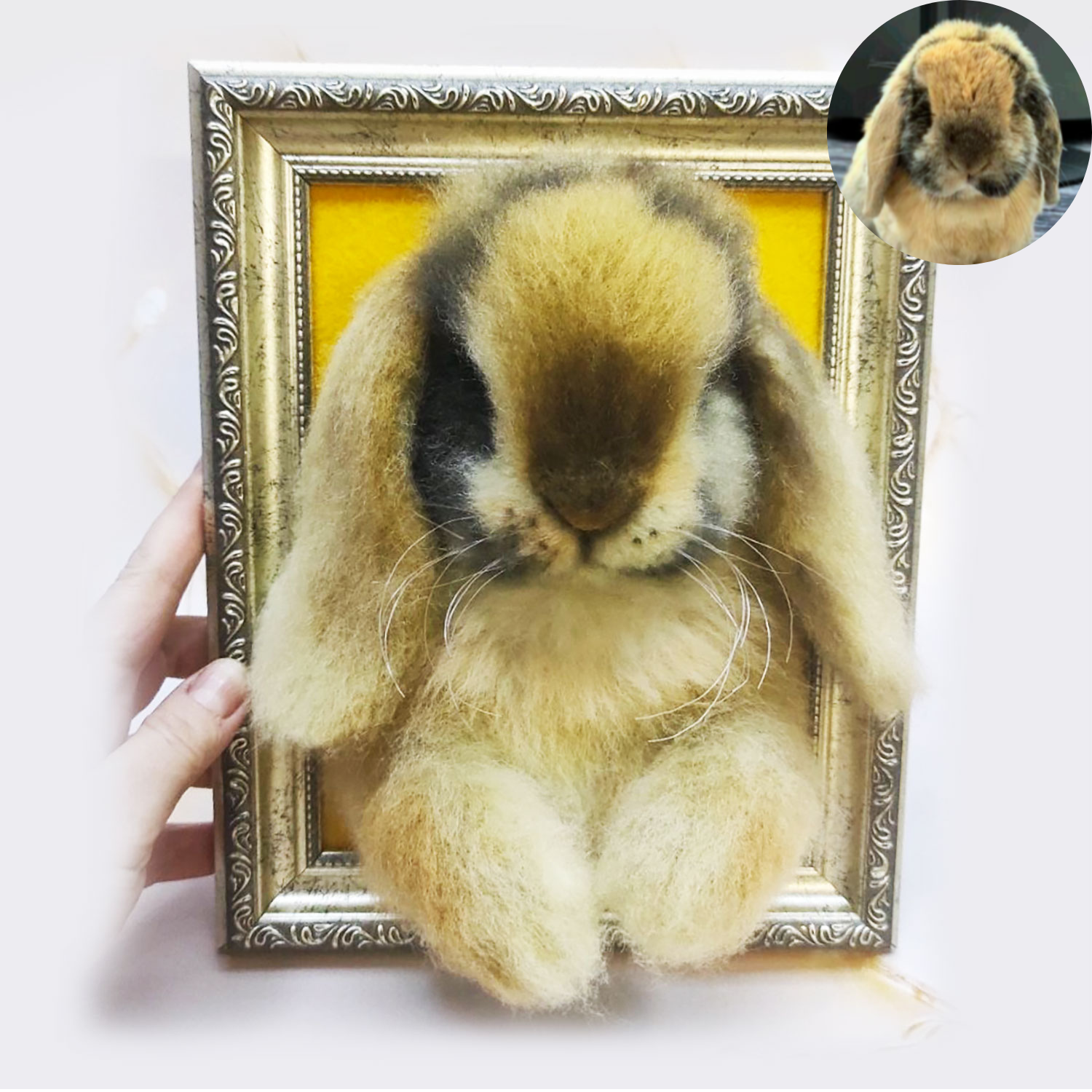 3D Felt Rabbit Portrait