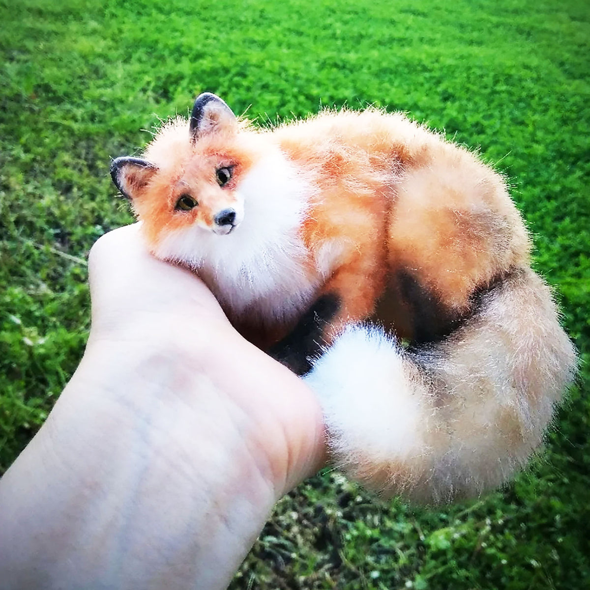 Custom Felt Fox Statue