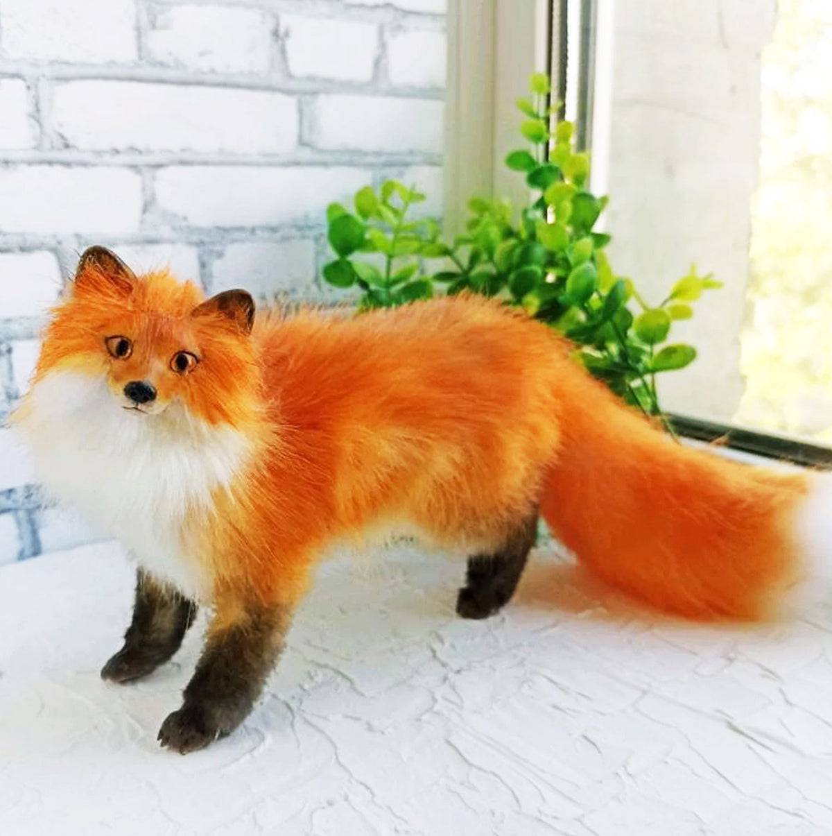 Custom Felt Fox Statue
