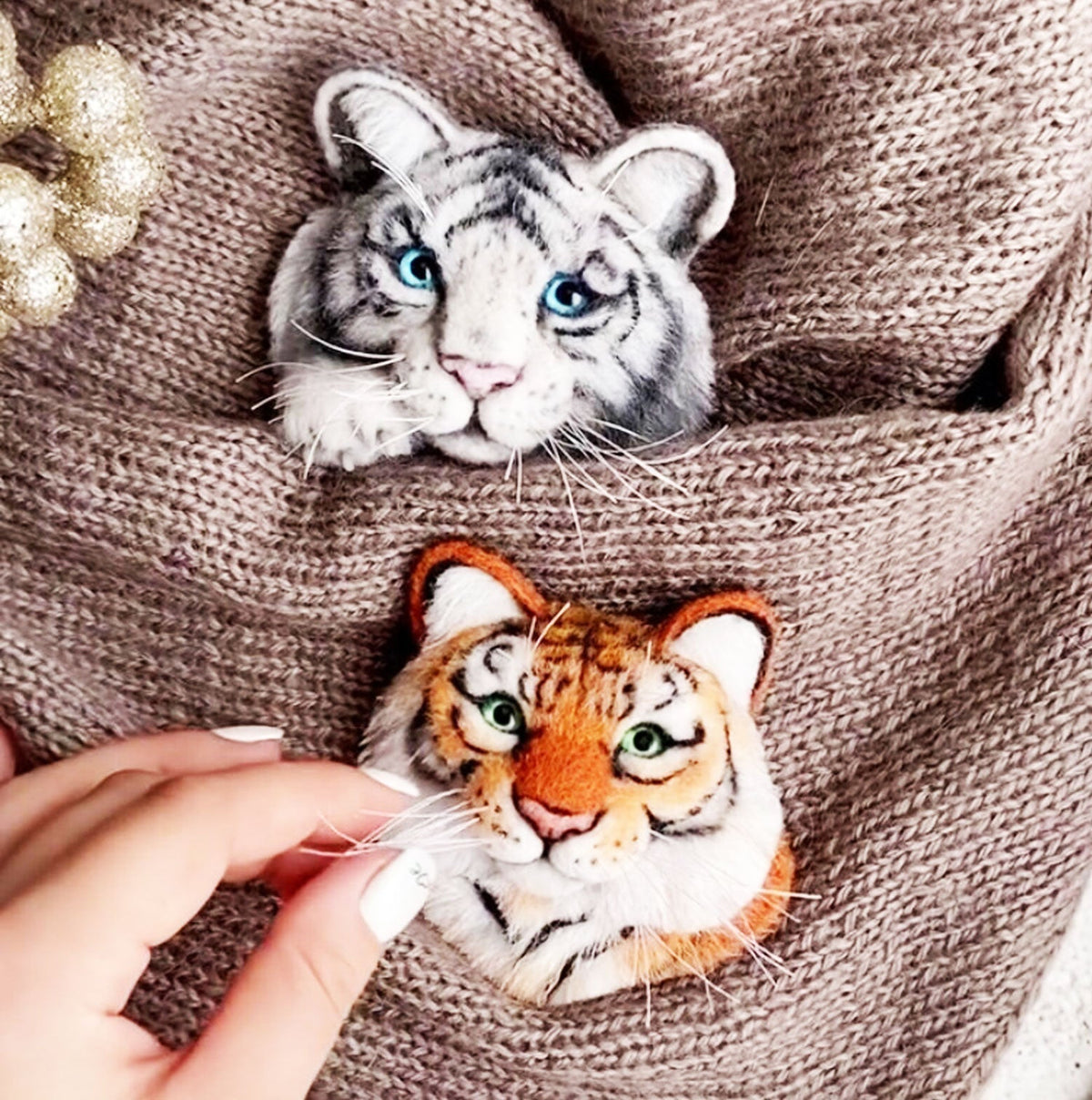 Felt Animal Brooch or Key Chain from Photos