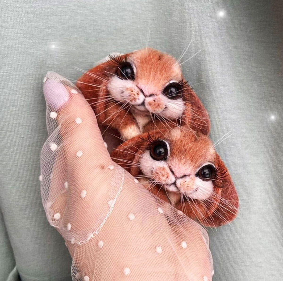 Felt Animal Brooch - Rabbit