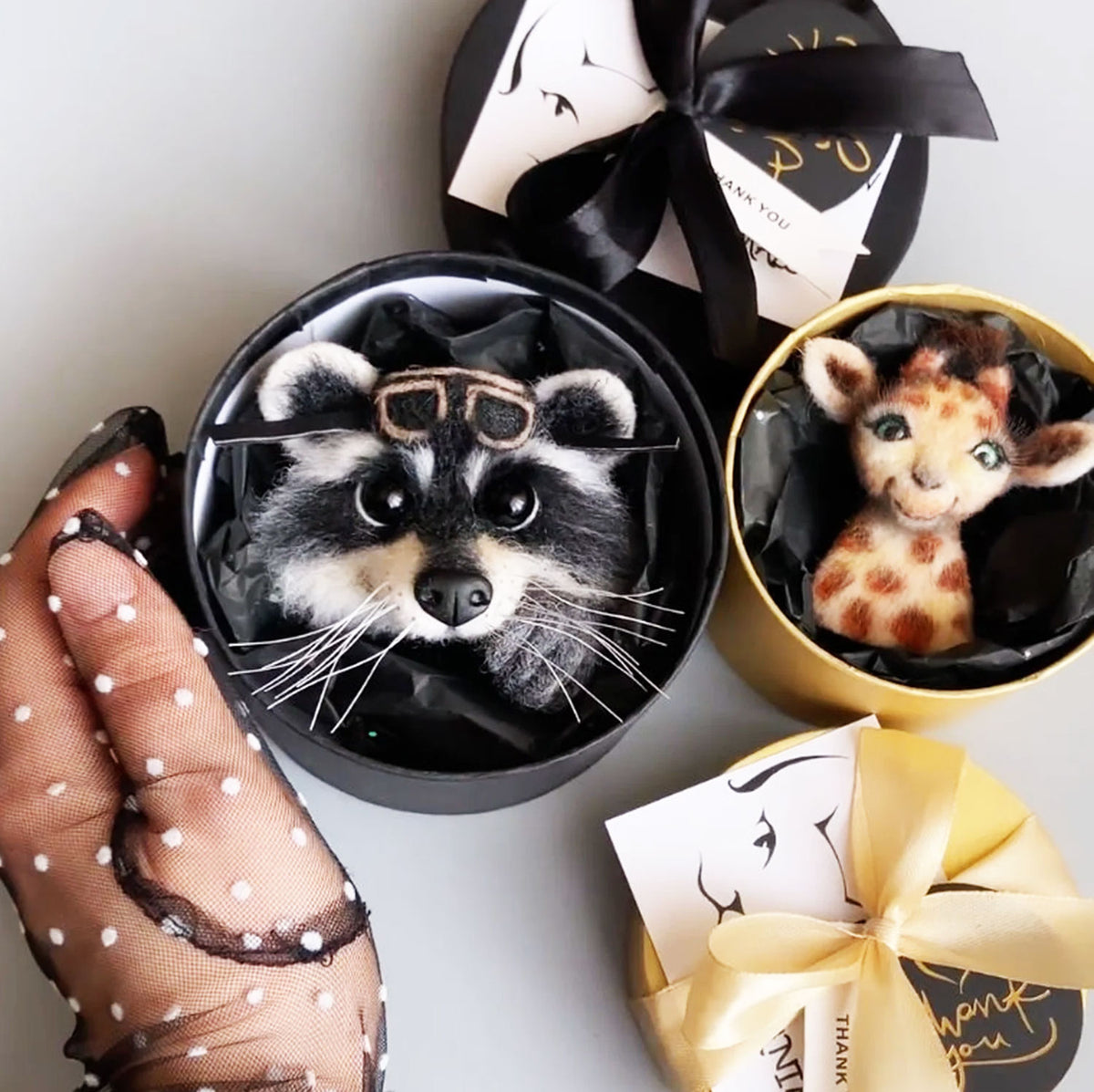 Felt Animal Brooch - Black Panther