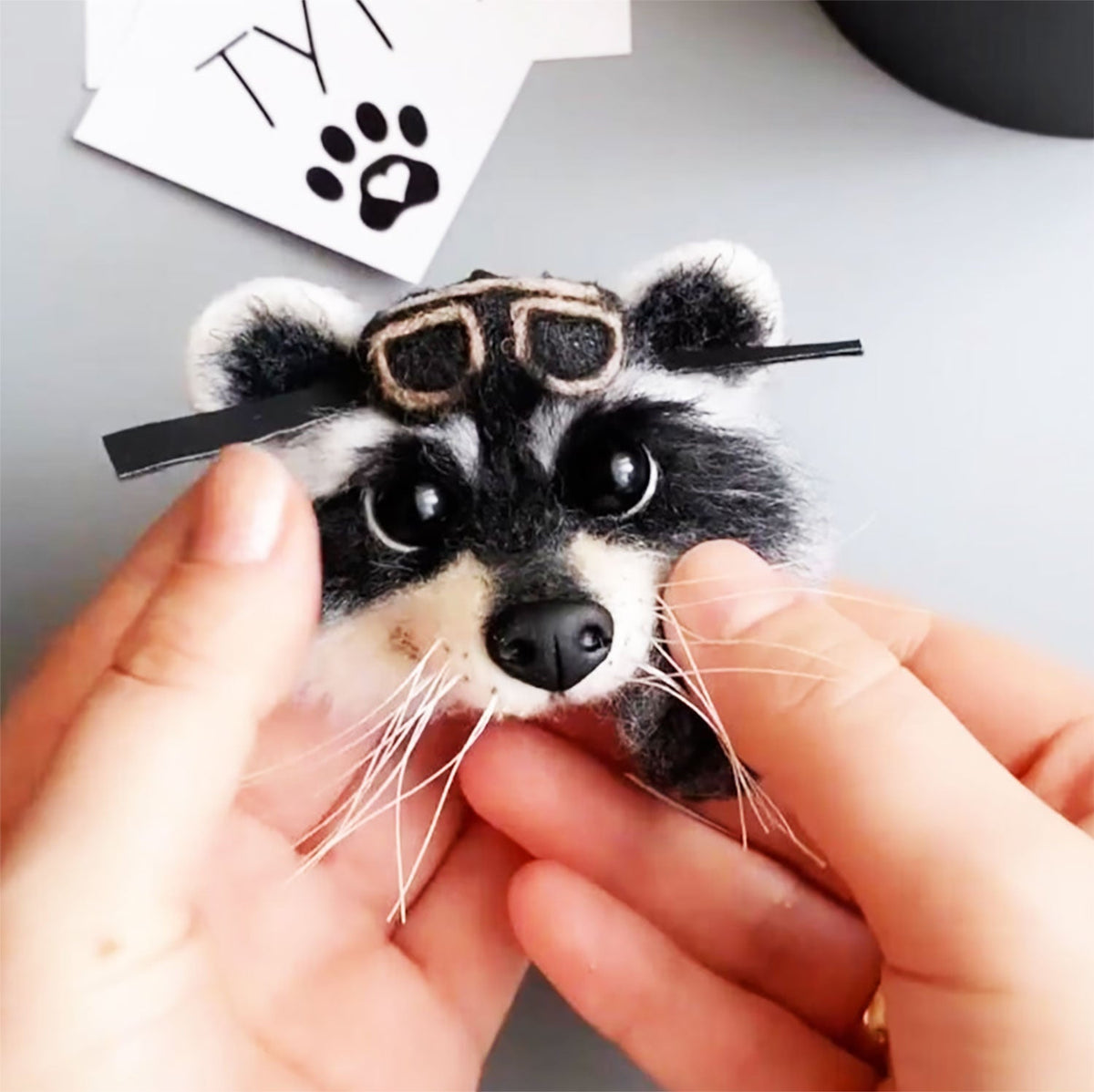 Felt Animal Brooch or Key Chain from Photos
