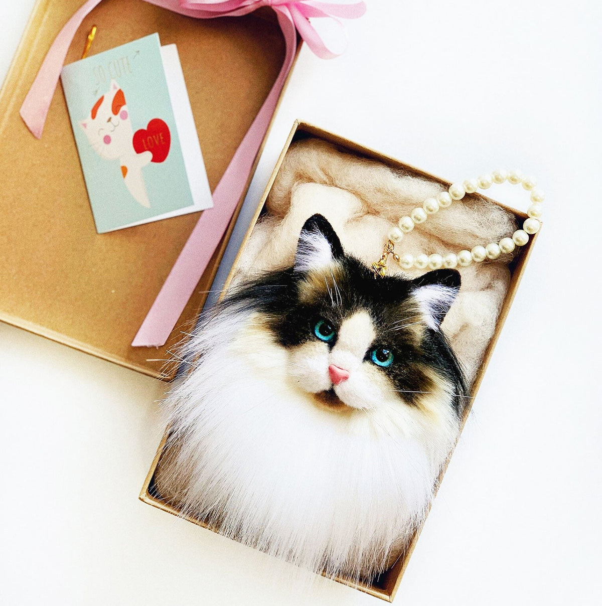 Felt Cat Key Chain