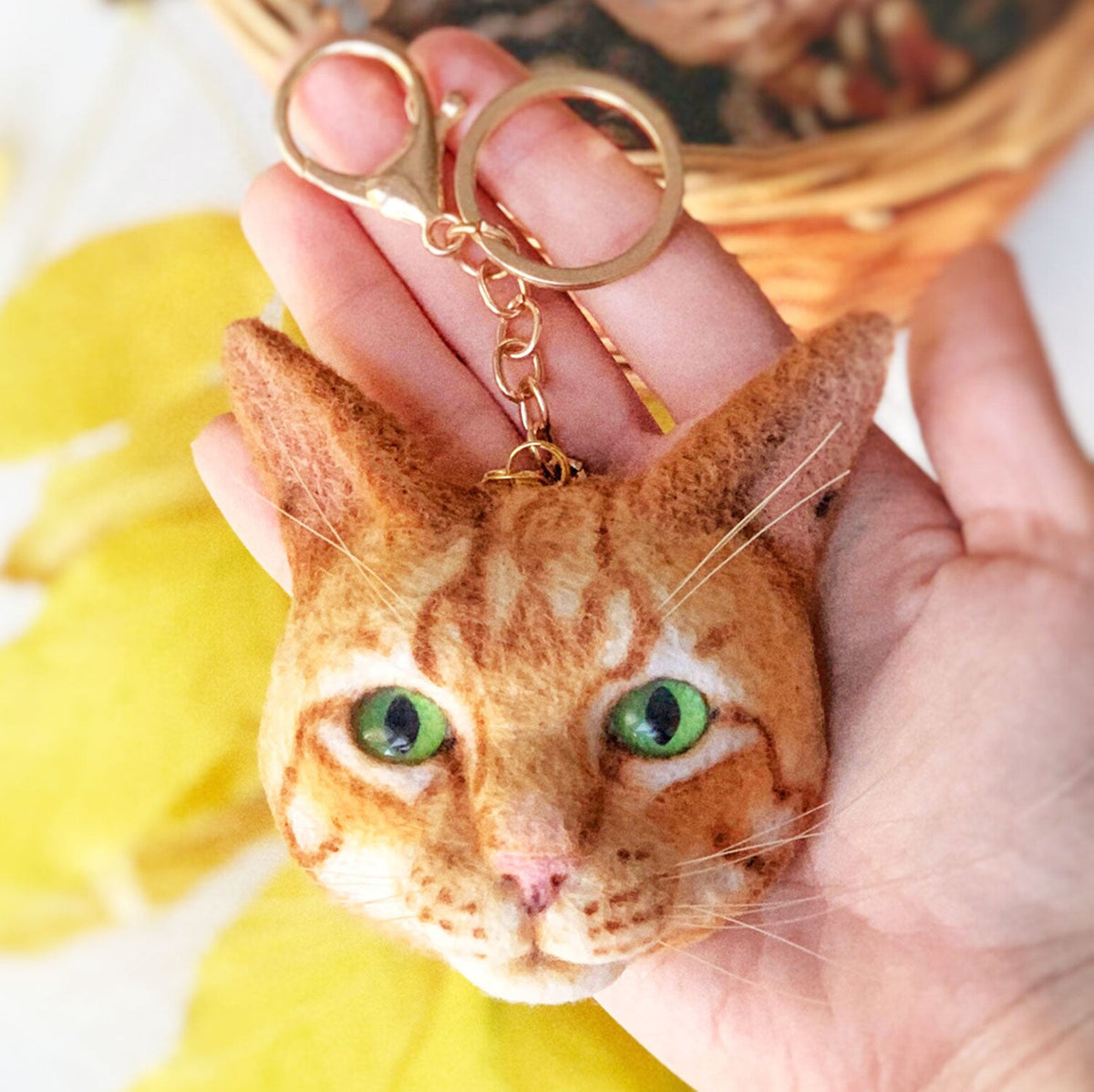 Felt Cat Key Chain