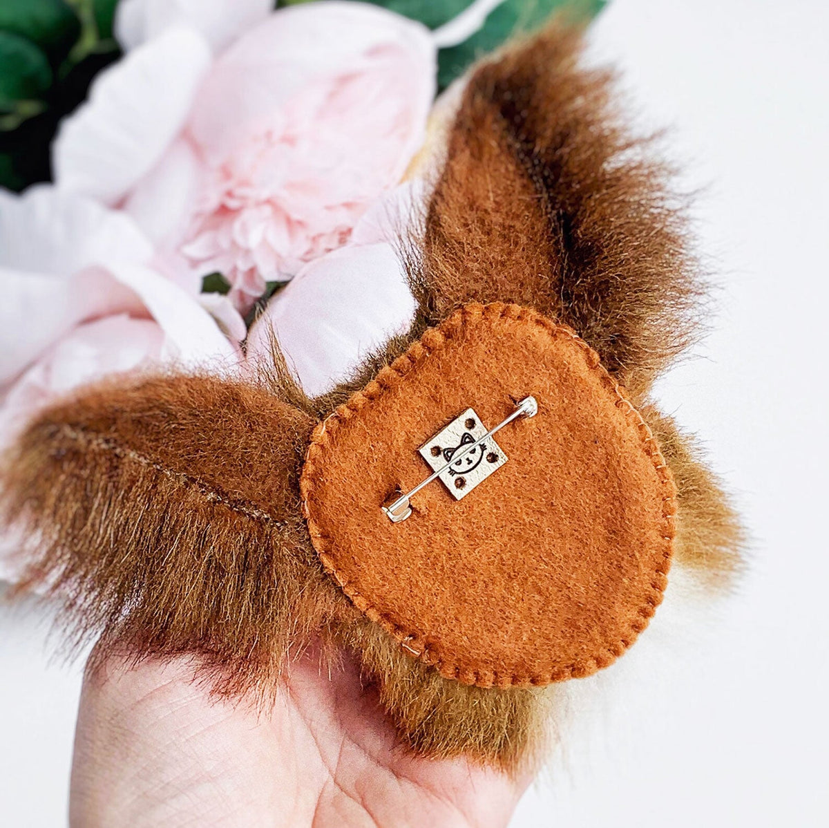 Felt Dog Brooch from Photos - Spitz
