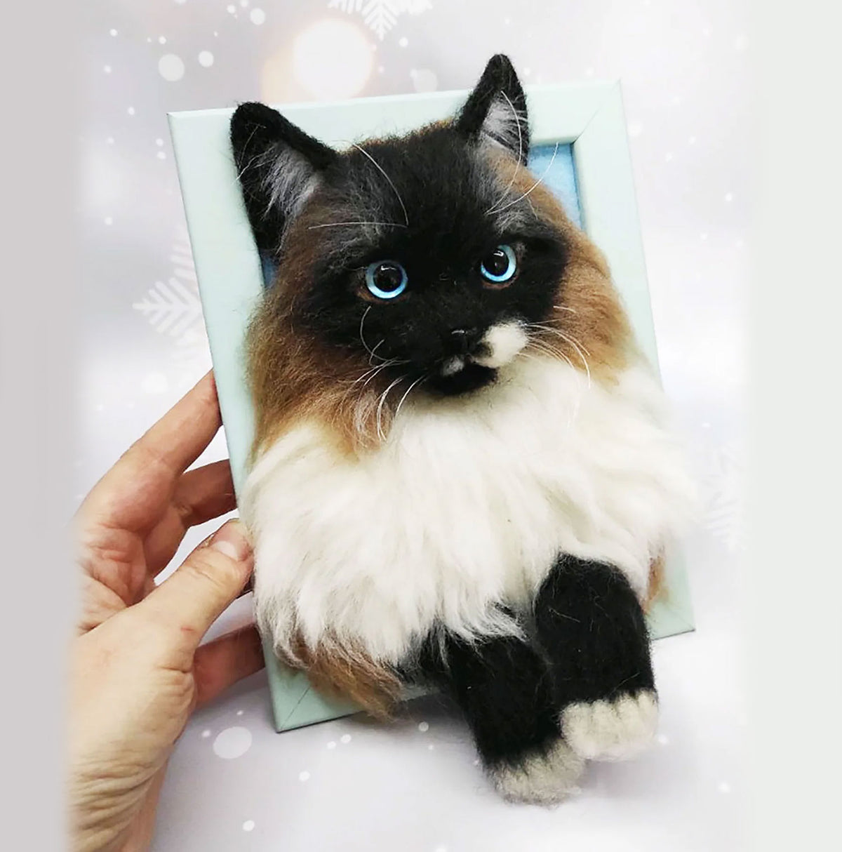 3D Felt Cat Portrait from Photos
