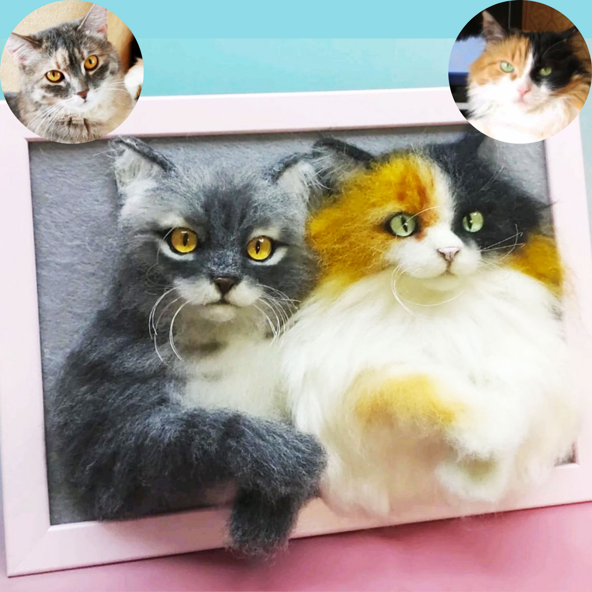 Horizontal Cat Portrait - Two Cats
