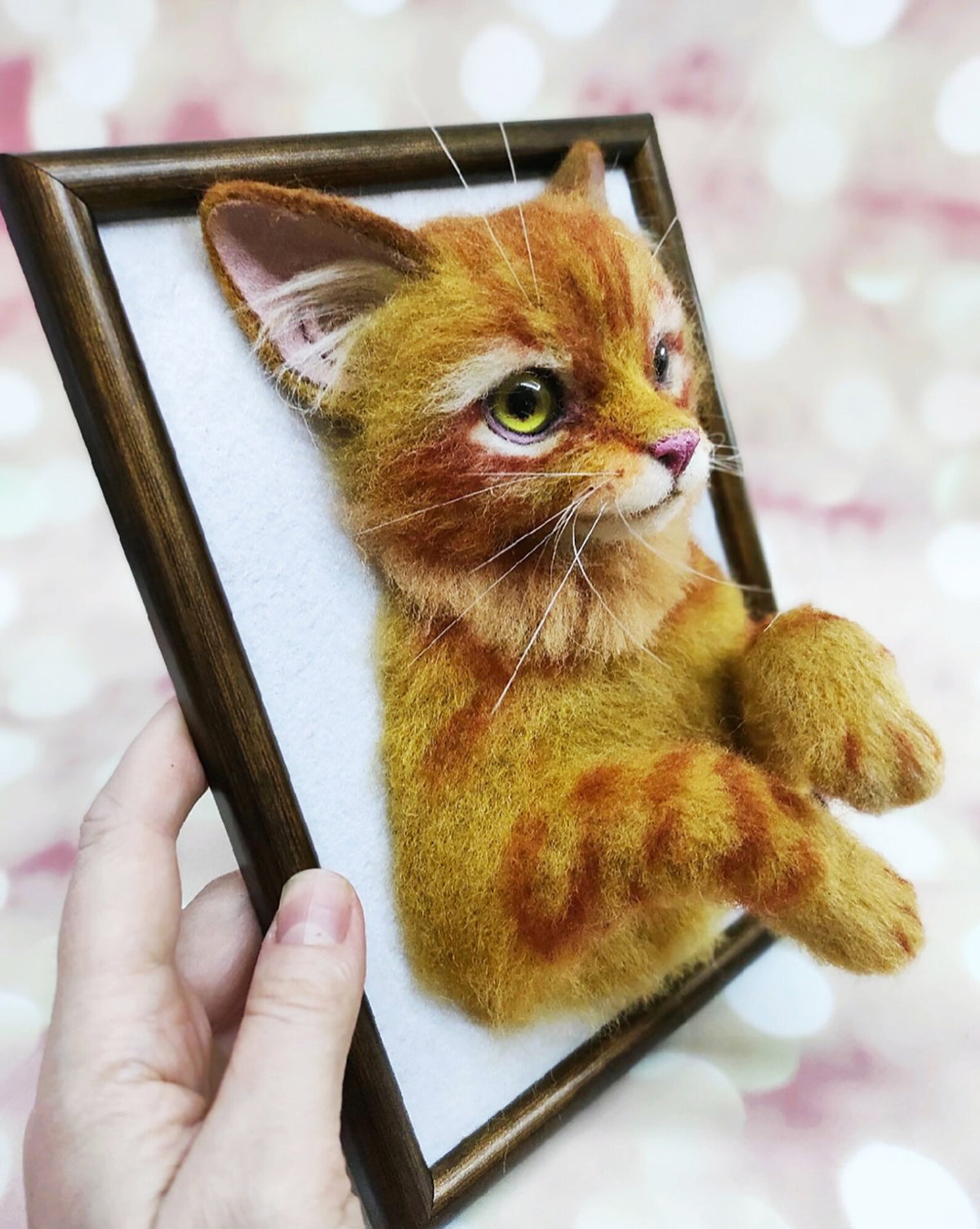 3D Felt Cat Portrait from Photo