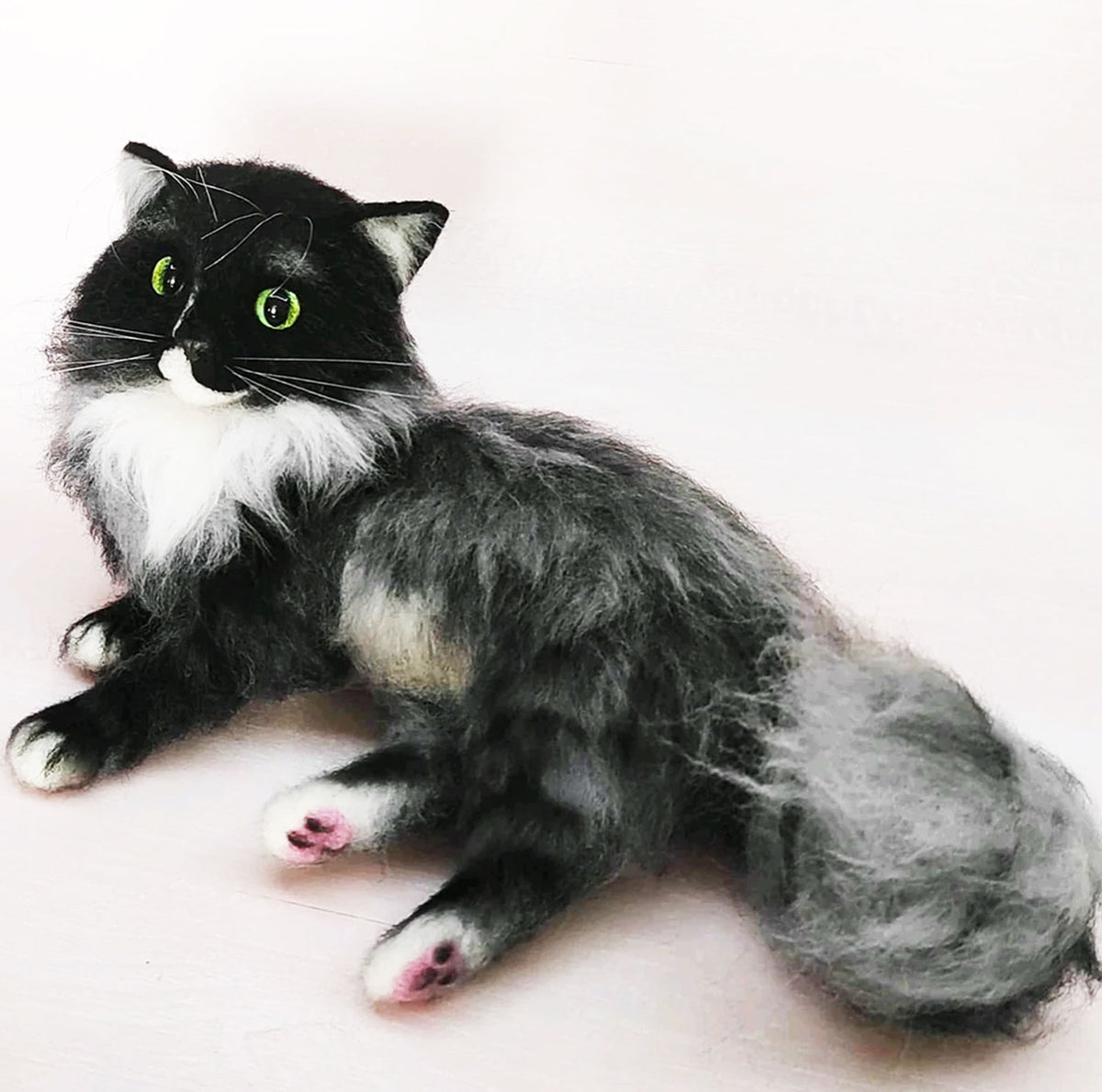 3D Felt Cat Doll from Photo