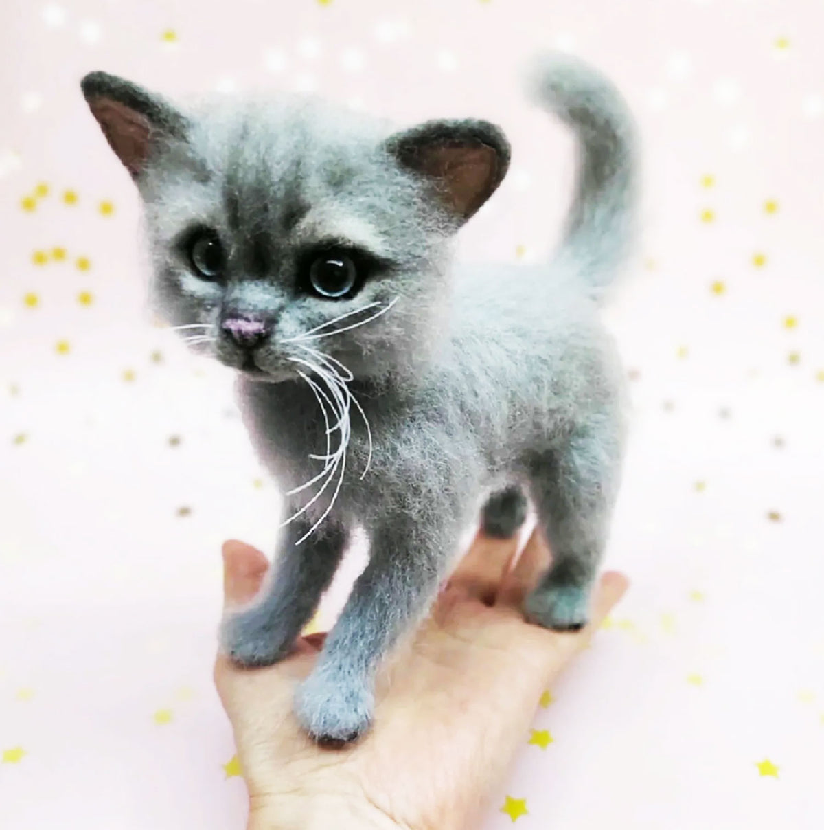 3D Felt Cat Statue 