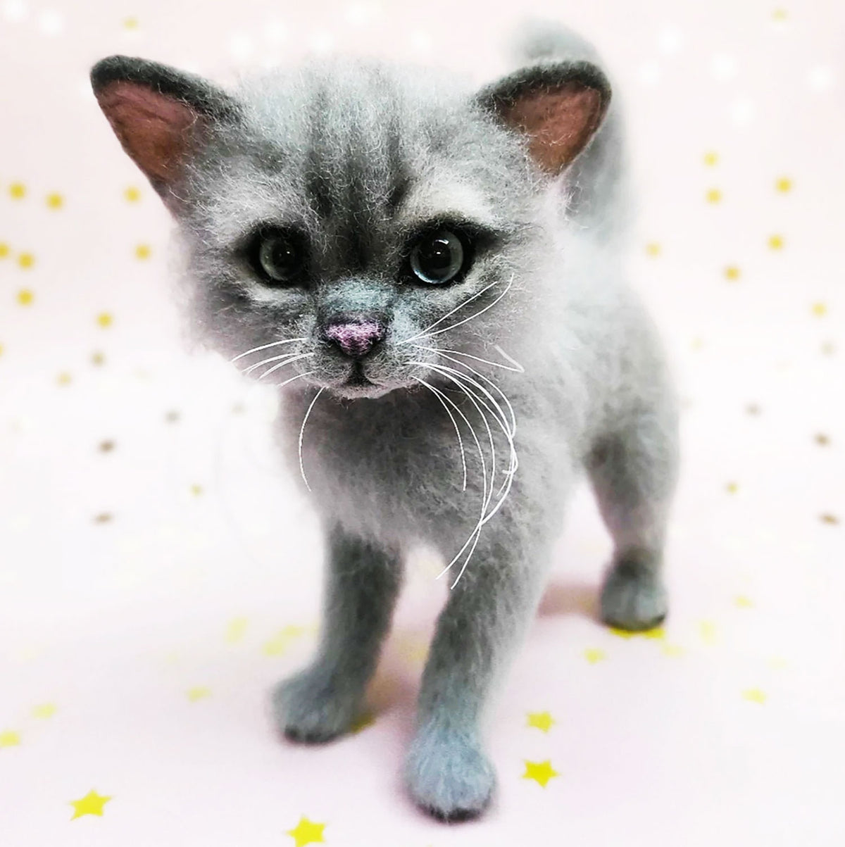 3D Felt Cat Statue 