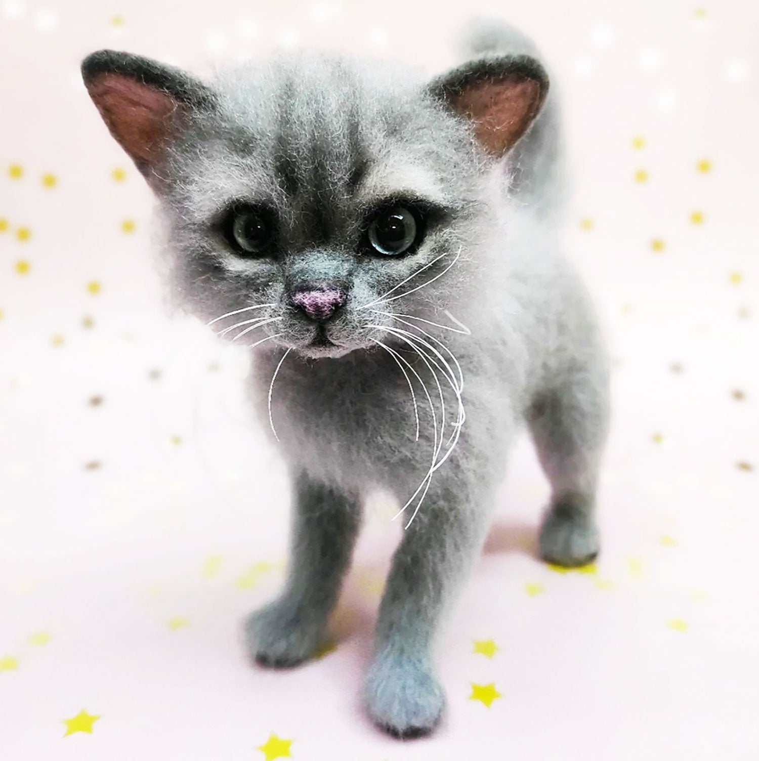 3D Felt Cat Statue 
