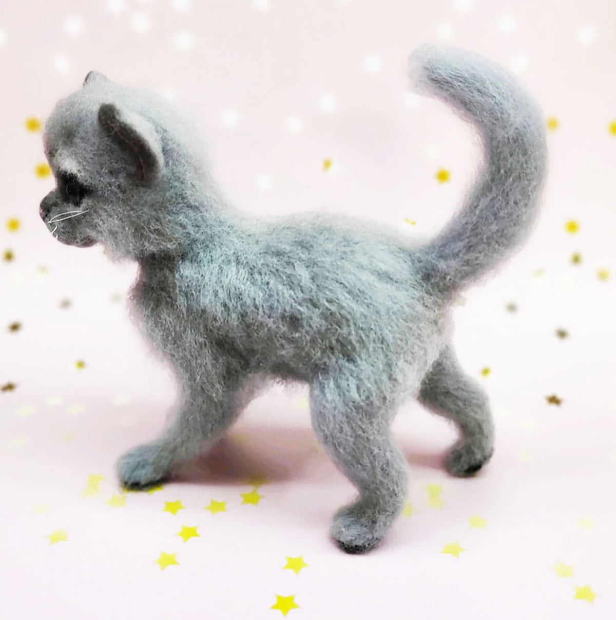3D Felt Cat Statue 