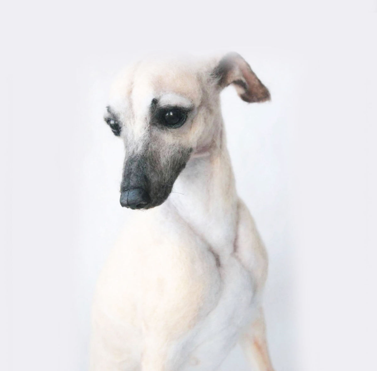 3D Felt Greyhound Dog Doll from Photo