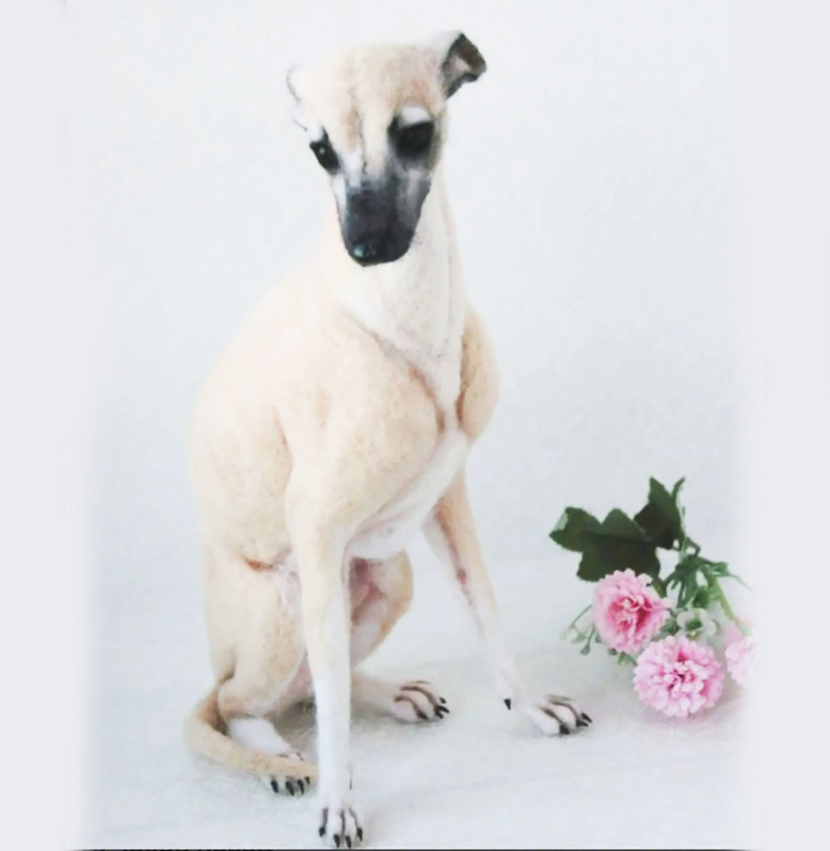 3D Felt Greyhound Dog Doll from Photo