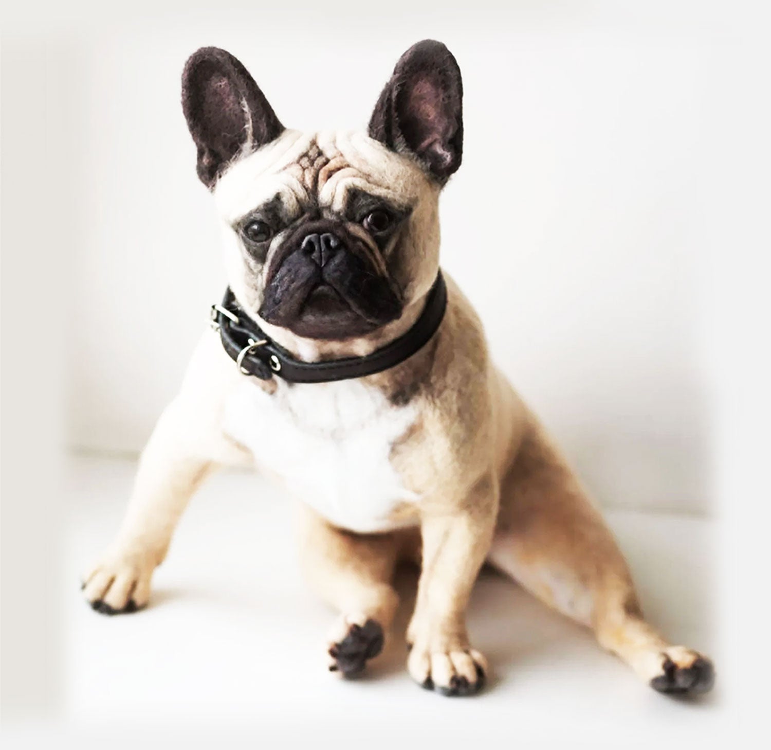 3D Felt French Bulldog Dog Doll from Photo