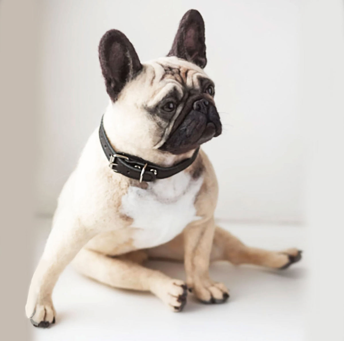 3D Felt French Bulldog Dog Doll from Photo