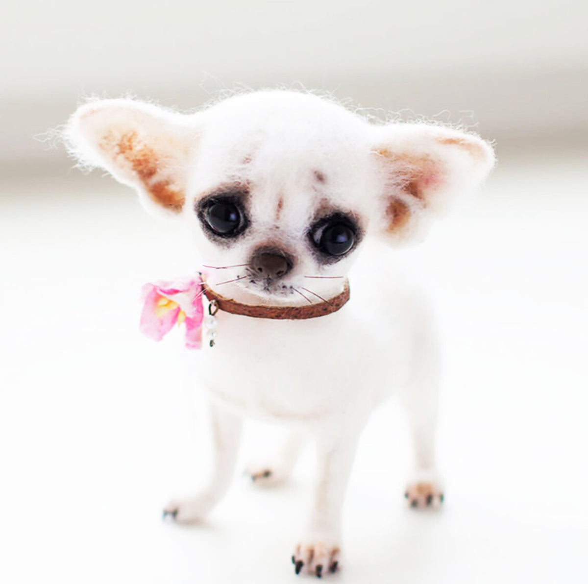 3D Felt Chihuahua Dog Doll from Photo
