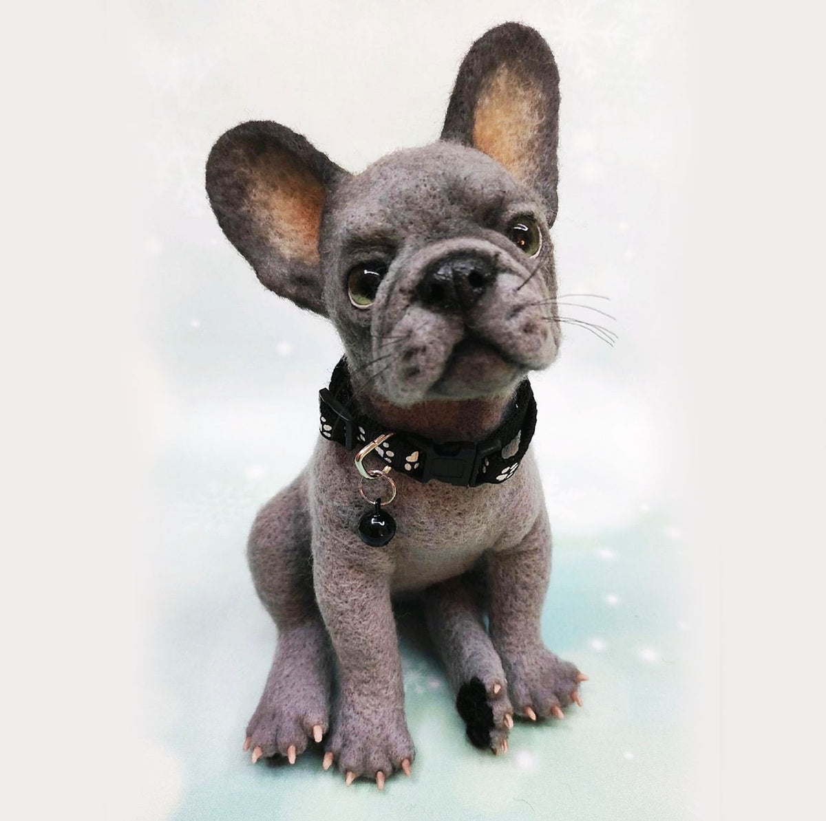 Felt Dog Statue from Photos - French Bulldog