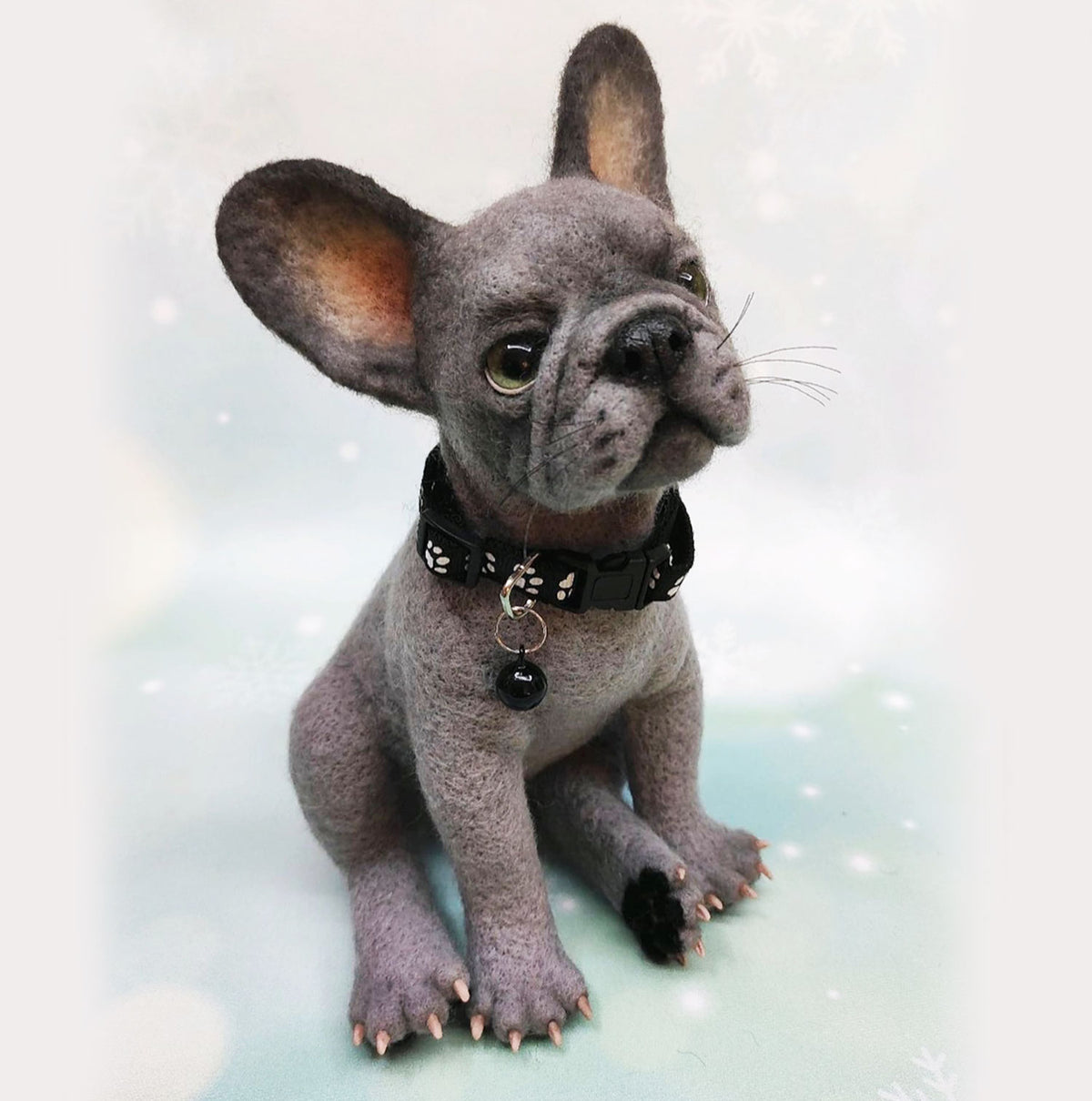 Felt Dog Statue from Photos - French Bulldog