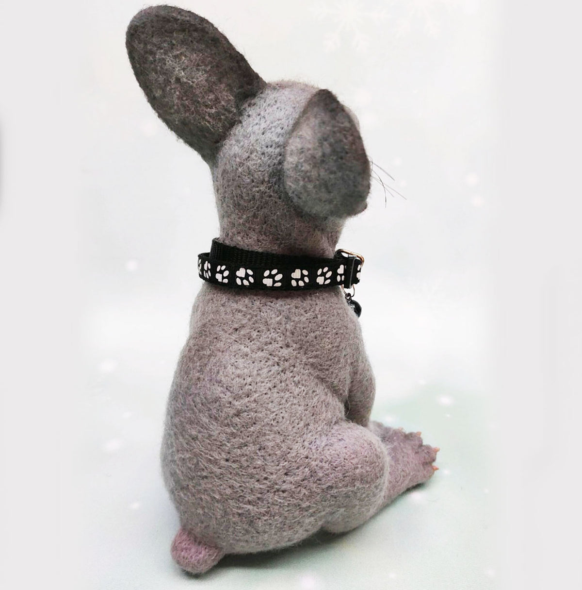 Felt Dog Statue from Photos - French Bulldog