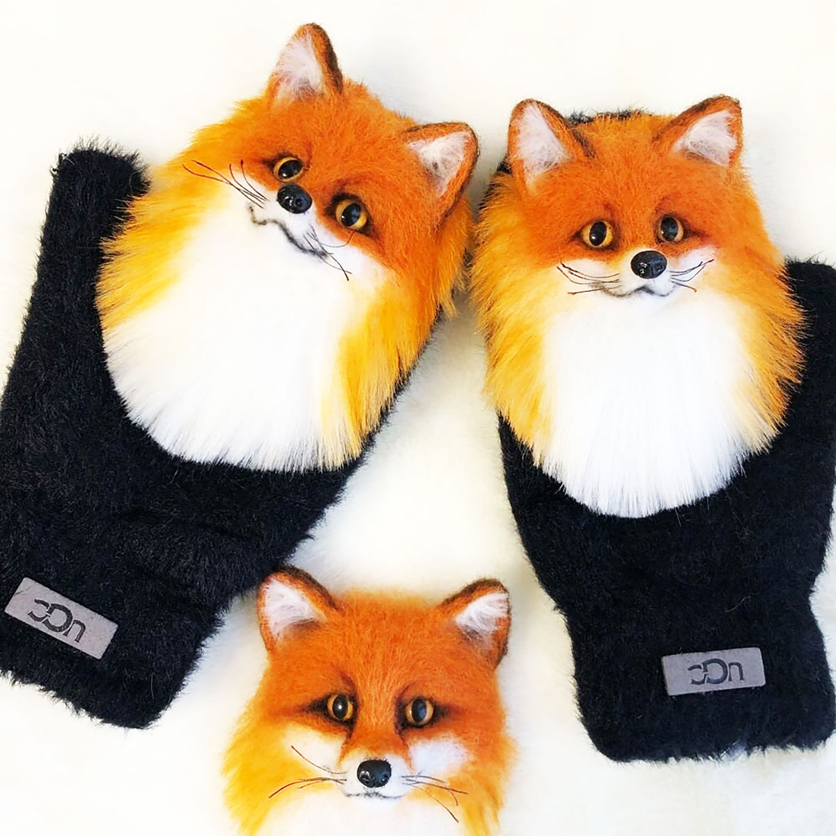 3D Felt Fox Mittens - Pet Universe
