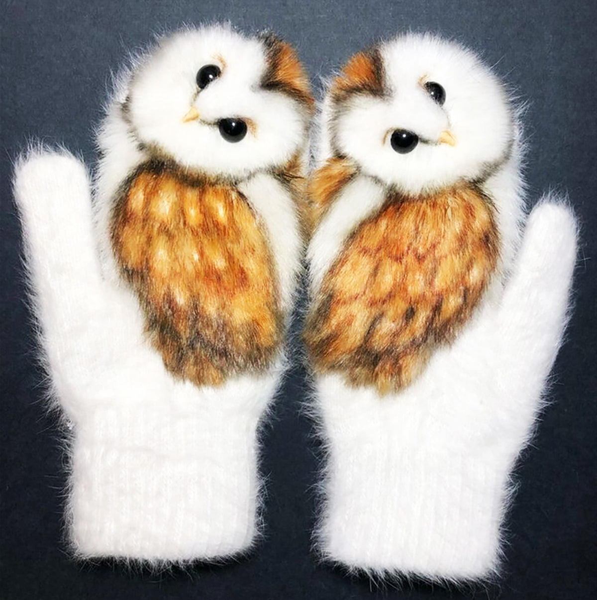 3D Felt Owl Mittens - Pet Universe