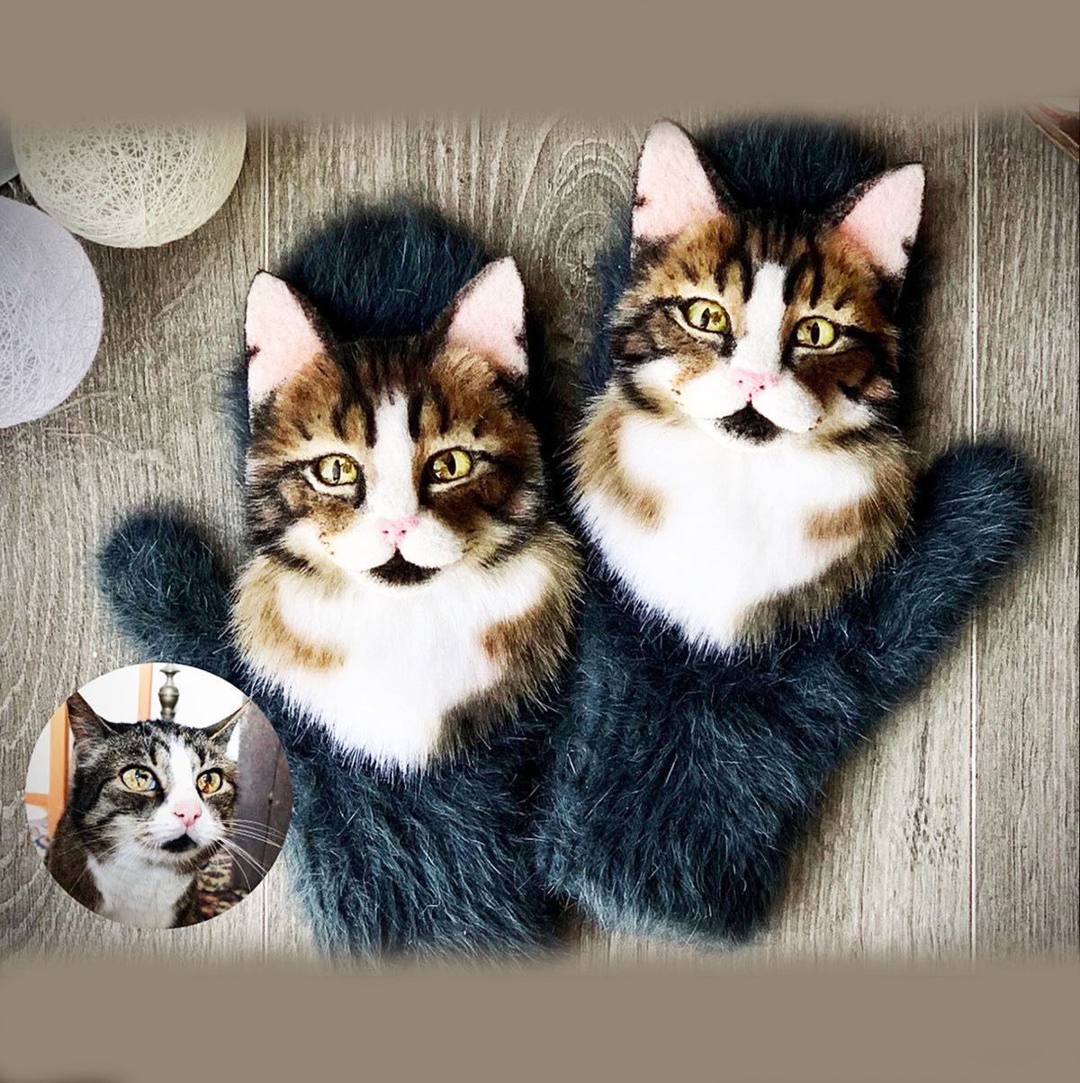 3D Custom Cat Mittens from Photo - Pet Universe