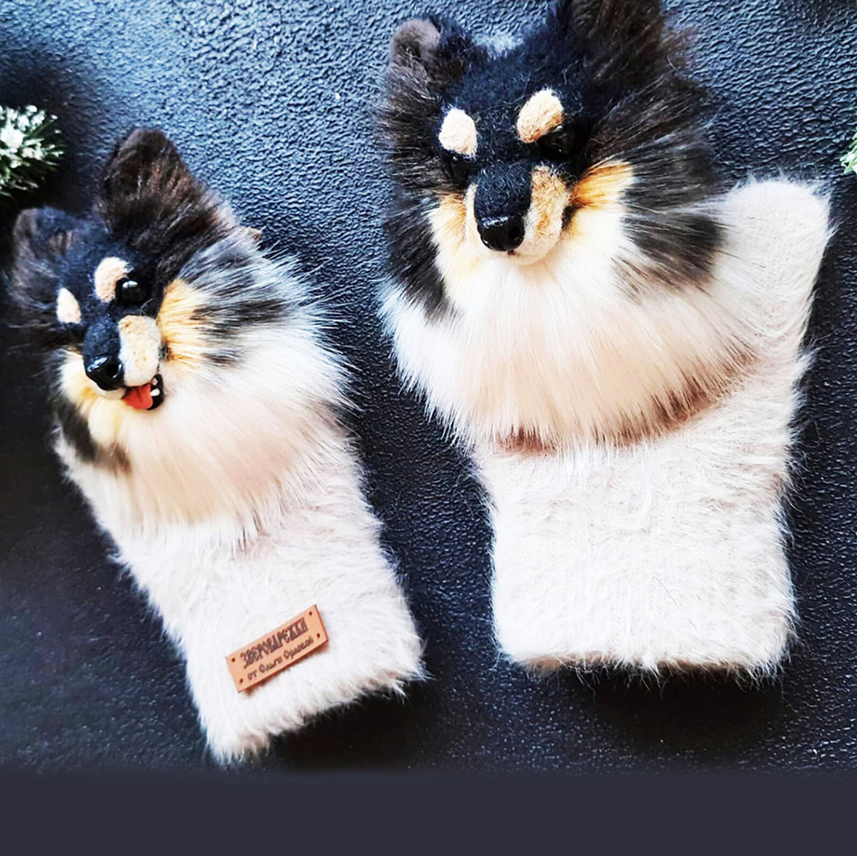 3D Custom Border Collie Dog Mittens from Photo - Pet Universe