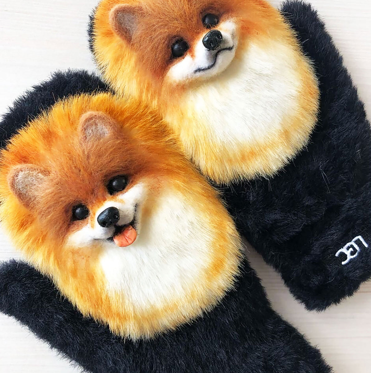 Felt Dog Mittens from Photo - Chihuahua