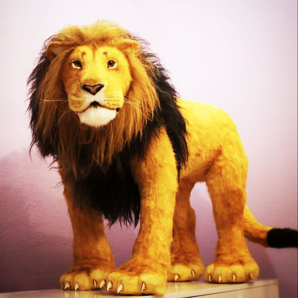 PLUSH Lion, African Lion Stuffed Animal - Big Lion Realistic Art Doll