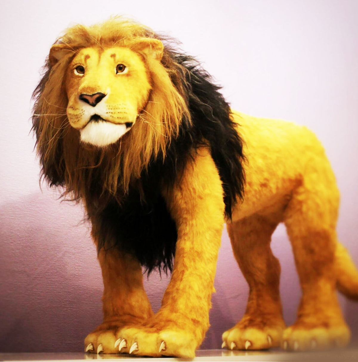PLUSH Lion, African Lion Stuffed Animal - Big Lion Realistic Art Doll