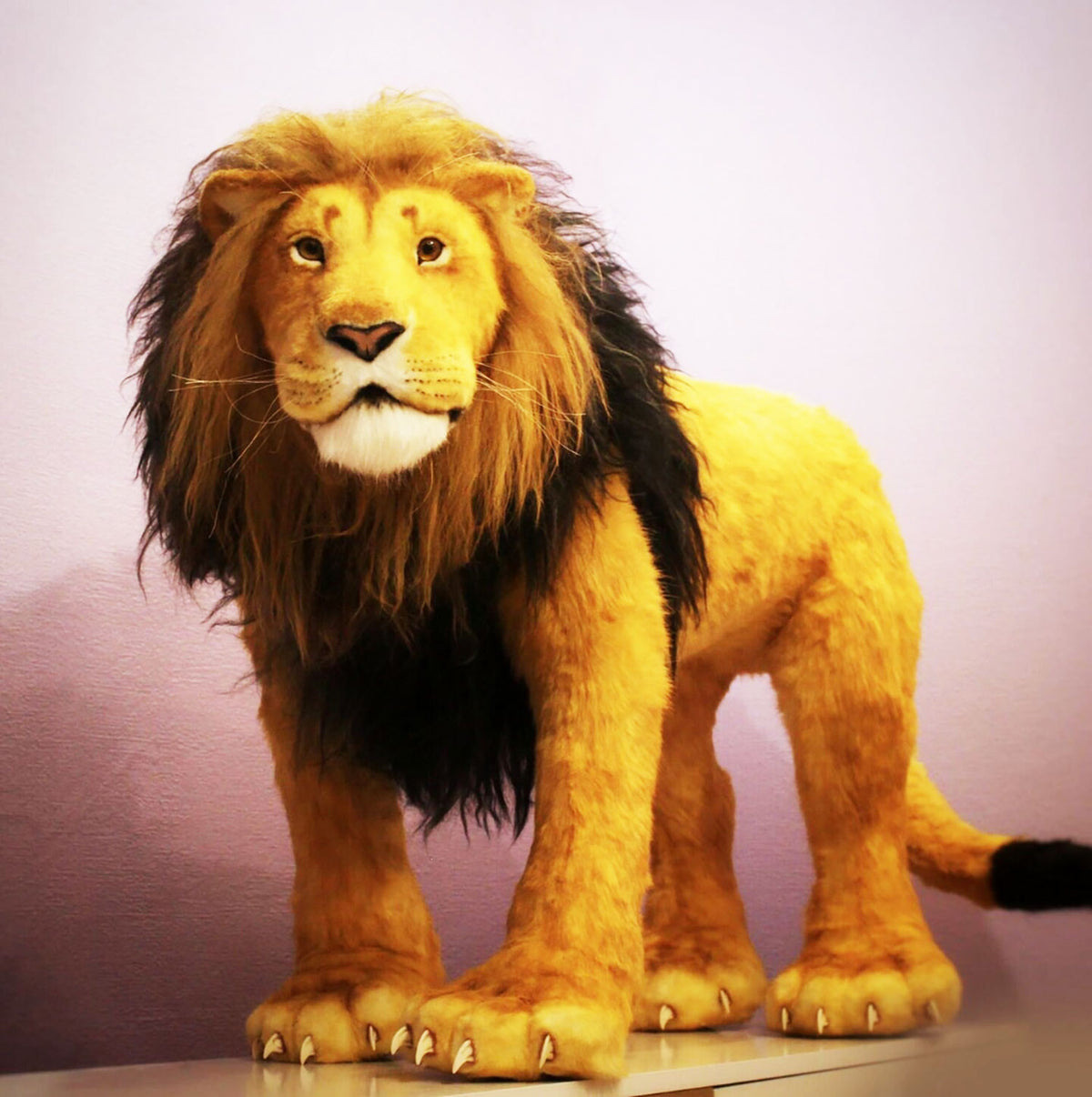 PLUSH Lion, African Lion Stuffed Animal - Big Lion Realistic Art Doll
