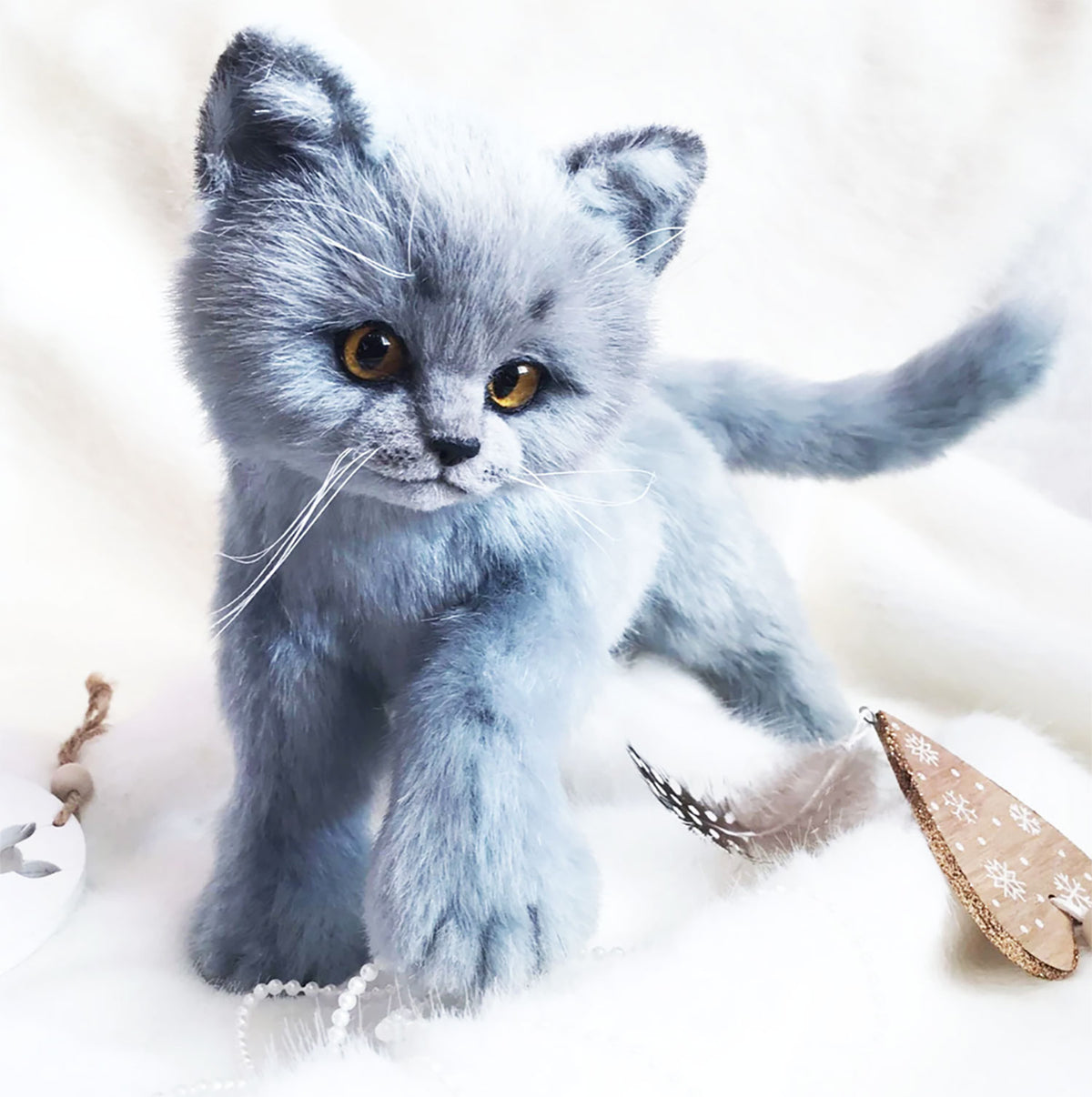 PLUSH Cat, Cat Stuffed Animal from Photos - Medium British Shorthair Cat
