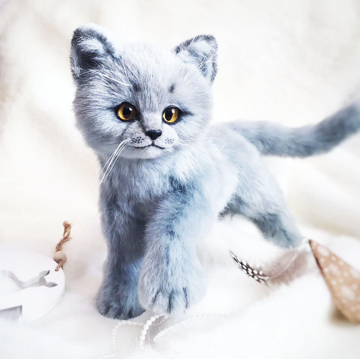 PLUSH Cat, Cat Stuffed Animal from Photos - Medium British Shorthair Cat