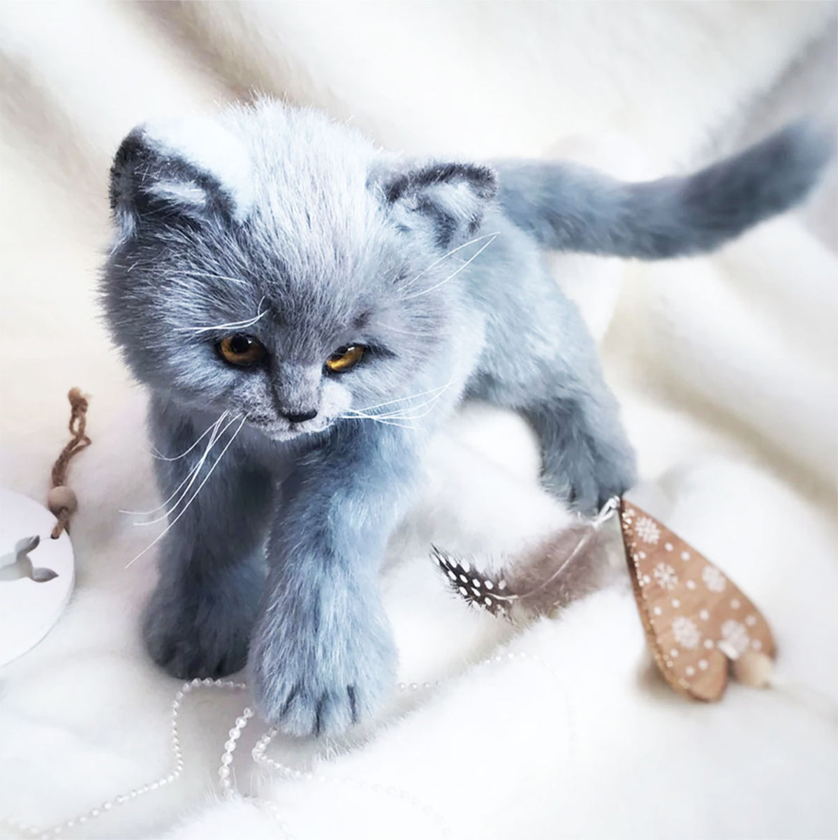 PLUSH Cat, Cat Stuffed Animal from Photos - Medium British Shorthair Cat